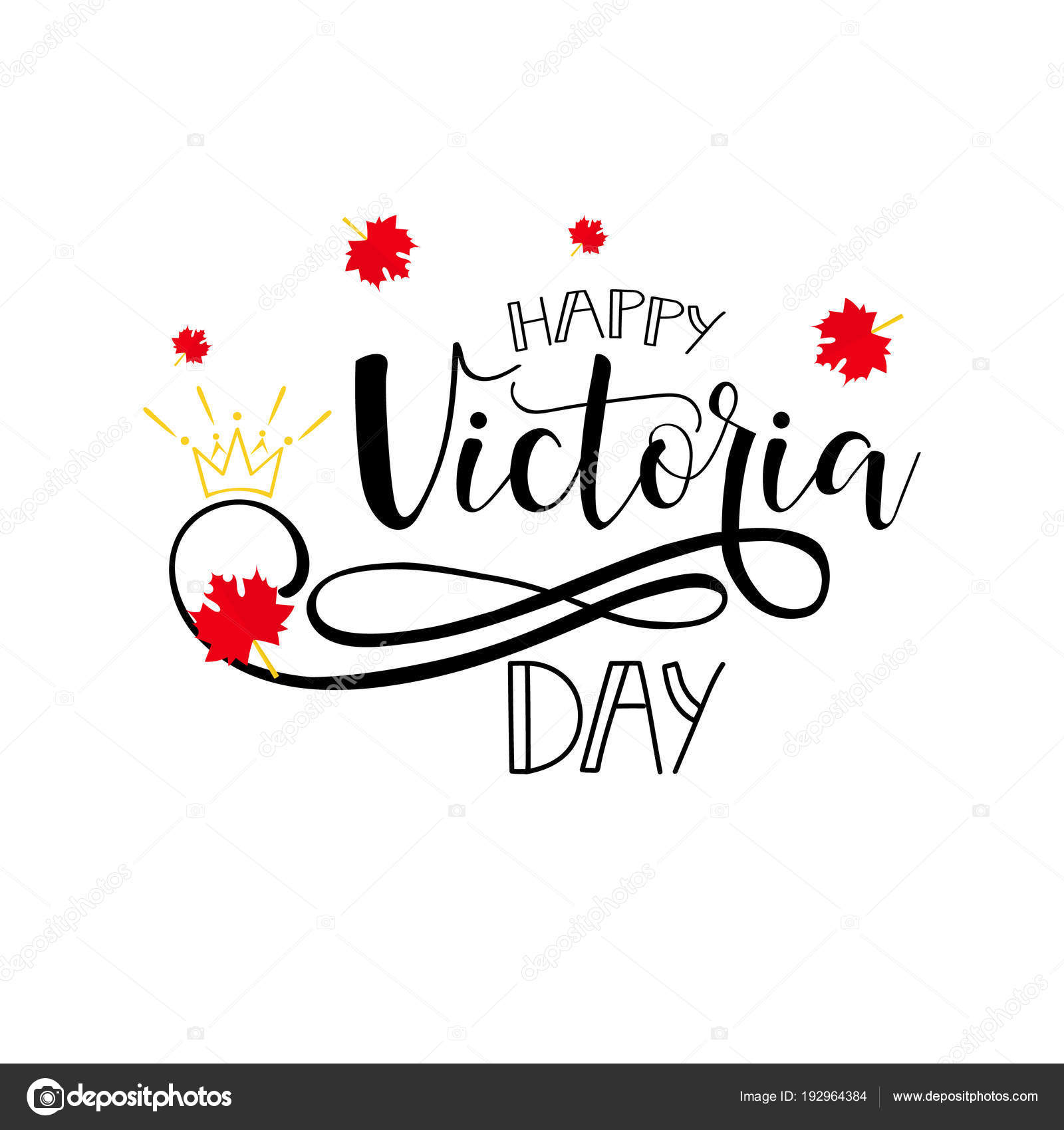 Happy Victoria Day. National Canadian holiday. hand lettering. Vector
