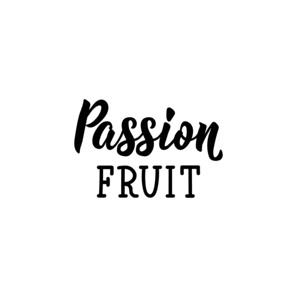 Fruit de la passion. Illustration vectorielle. Des lettres. Illustration d'encre . — Image vectorielle