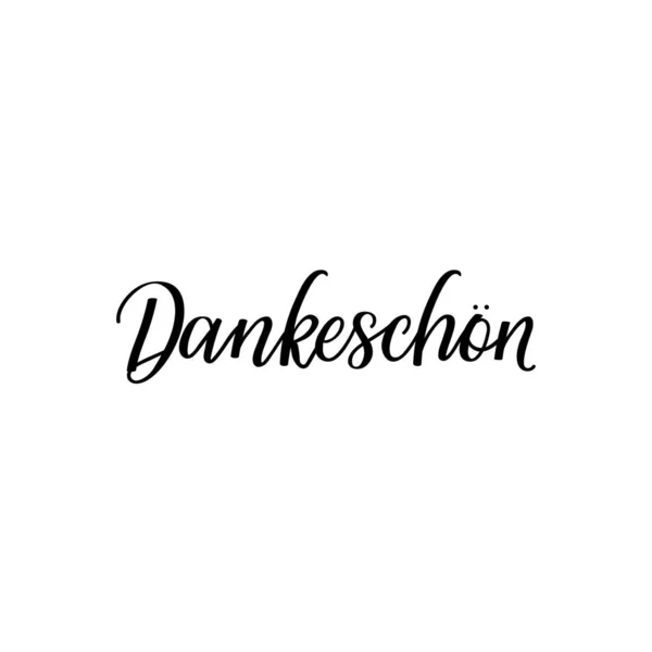 Deutscher Text: vielen Dank. Schriftzug. Banner. Kalligraphie-Vektorillustration. — Stockvektor