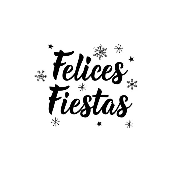 Felices fiestas - en español. Felices Fiestas. Cartas . — Archivo Imágenes Vectoriales