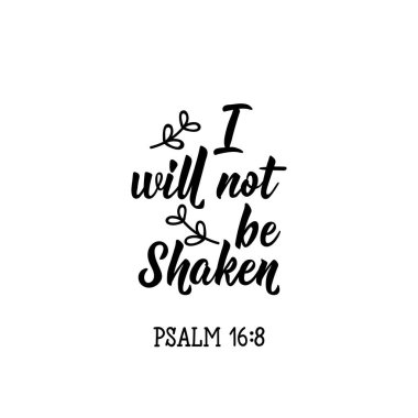 Sarsılmayacağım. Mektup. Kaligrafi vektörü. Mürekkep illüstrasyonu.