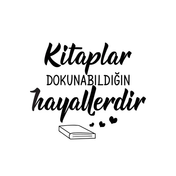 Brev Oversettelse Fra Tyrkisk Bøker Drømmer Kan Berøre Moderne Kalligrafi – stockvektor