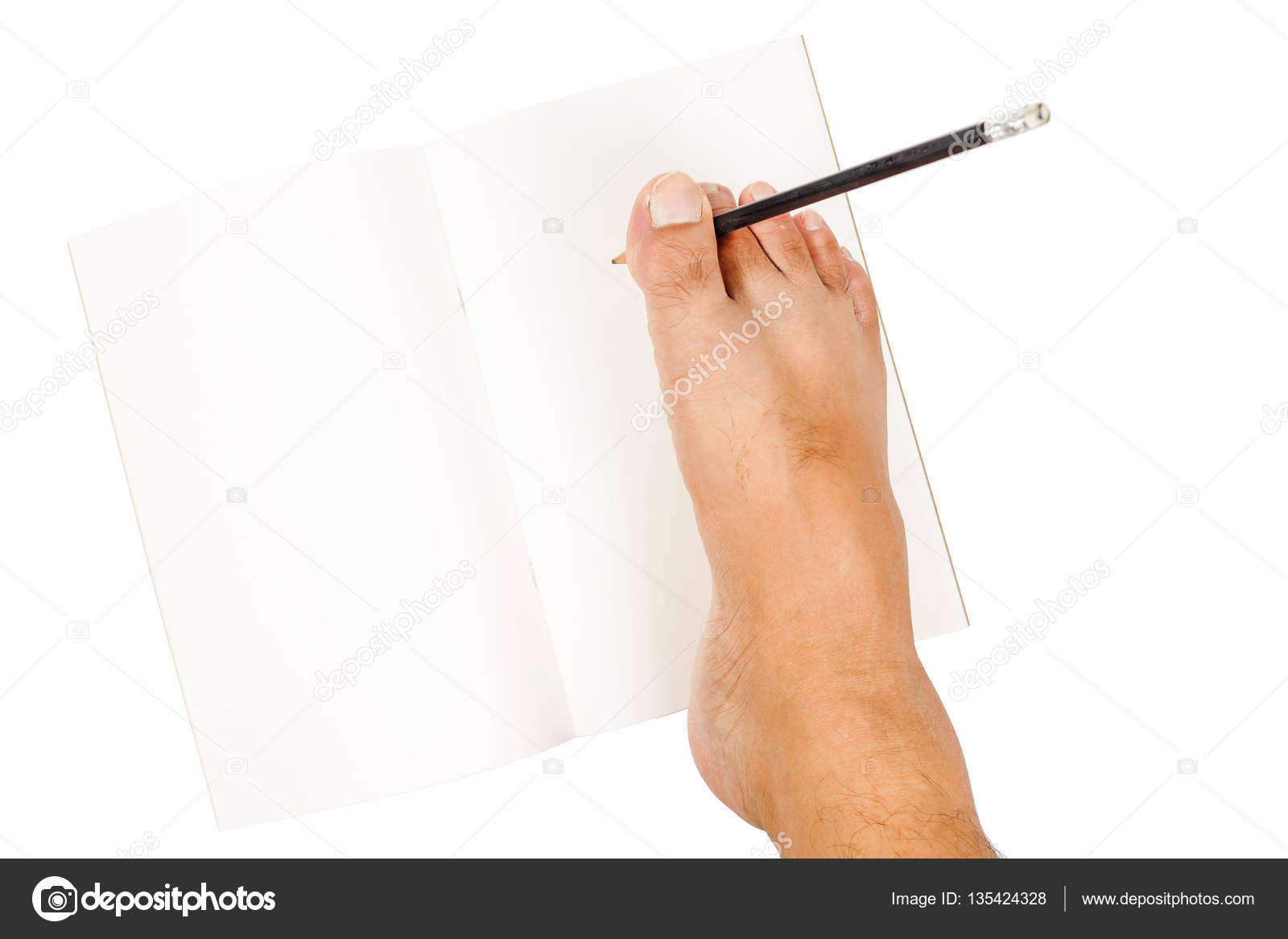 Using Feet Instead Of Hands To Write Stock P O Using Feet Instead Of Hands To Write Stock P O