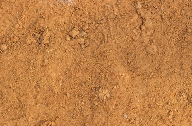 Toprak yumuşak kahverengi. Üstten Görünüm üzerinde bir fotoğraf çekmek.