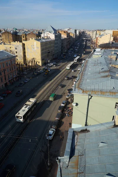 Petersburg Merkezi eski çatılar.