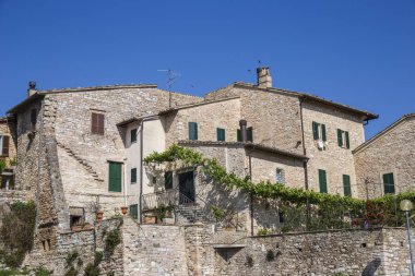 Spello. Ortaçağ kenti, Umbria'daki Orta Italya'nin