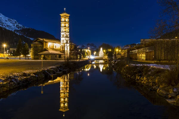 Kościół St. Charles w Sankt Moritz w Szwajcarii — Zdjęcie stockowe