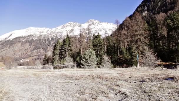 Landscape in Val Roseg in Svitzerland — Stock Video