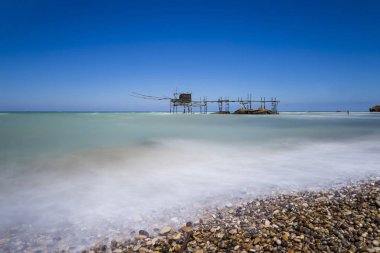 Trabocchi sahil Abruzzo, İtalya.