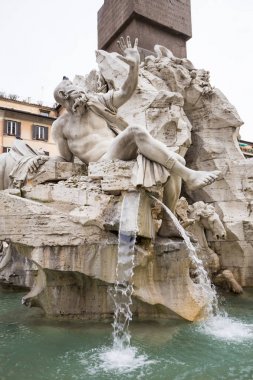 Roma, İtalya 'daki Piazza Navona