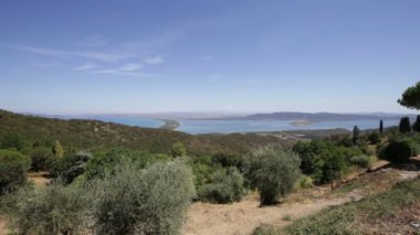 Lagün Orbetello Toskana, İtalya.