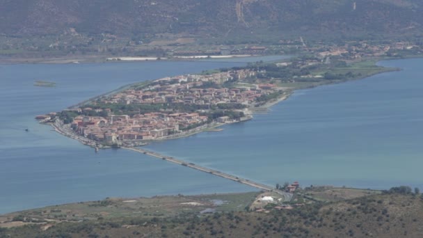 Orbetello lagúnára, Toszkána, Olaszország. — Stock videók