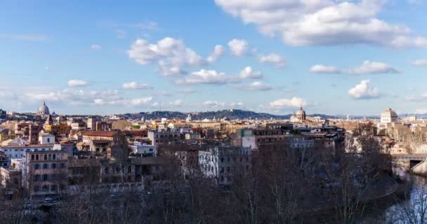 Timelapse Van Stad Van Rome Italië — Stockvideo