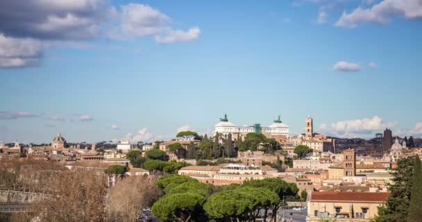 Timelapse Της Πόλης Της Ρώμης Στην Ιταλία — Αρχείο Βίντεο