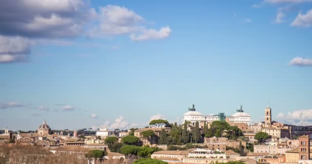 Timelapse Της Πόλης Της Ρώμης Στην Ιταλία — Αρχείο Βίντεο