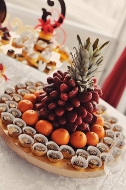 şeker ve meyve ile tatil tablo açık büfe