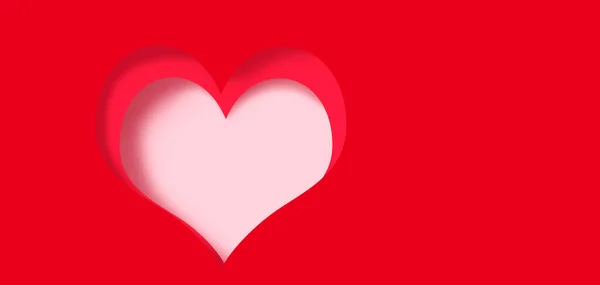 国际护士日 3D红心型明信片模板 可供祝贺性文字的空白处 — 图库照片