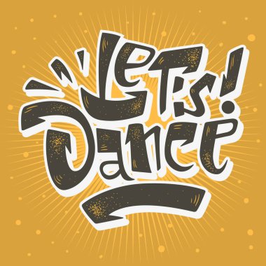 Dans müzik Poster Baskı tasarımı yazı sağlar. Vektör grafik