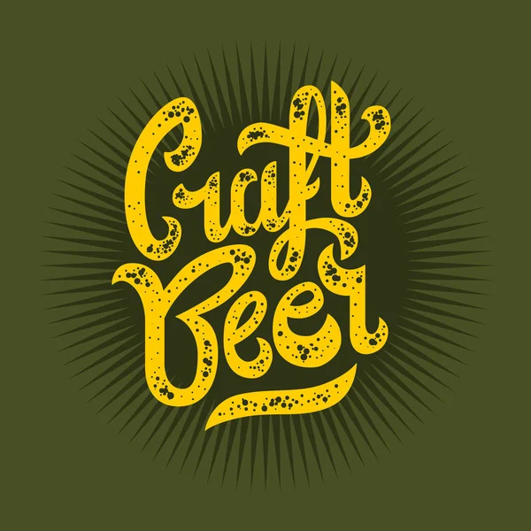 Zanaat bira komut dosyası yazı Logo. Vektör grafiği.