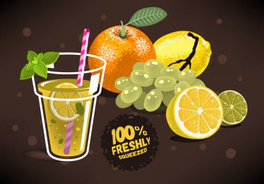 Portakal, limon, limon, Gra ile sıkılmış suyu için taze meyve