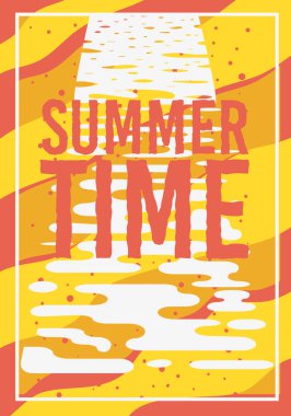 Yaz saati tipografik Poster Tasarımı.