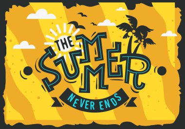 Yaz zamanı plaj tatil tatil tropikal egzotik taze tasarım.