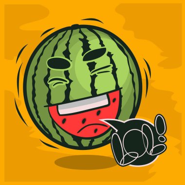 Lol çok komik karpuz meyve gülüyor ile gülüyor.