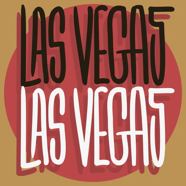 Las Vegas Nevada EE.UU. Diseño de vectores de letras dibujadas a mano . — Archivo Imágenes Vectoriales