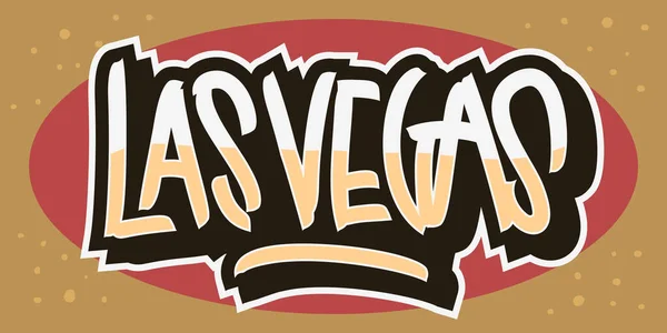 Las Vegas Nevada EE.UU. Diseño de vectores de letras dibujadas a mano . — Archivo Imágenes Vectoriales