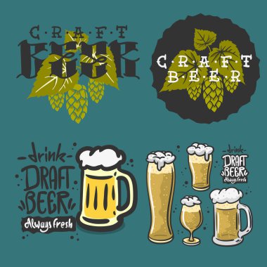 Bira Bira Bira Fabrikası Alkol İlgili Vektör Resimleri Tasarımı.