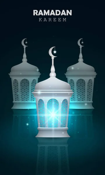 Ramadan kareem lichter. — Stockvektor