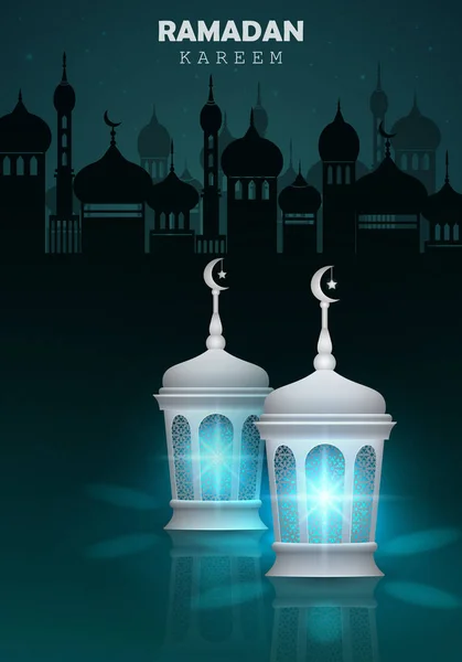 Ramadan kareem lichter. — Stockvektor