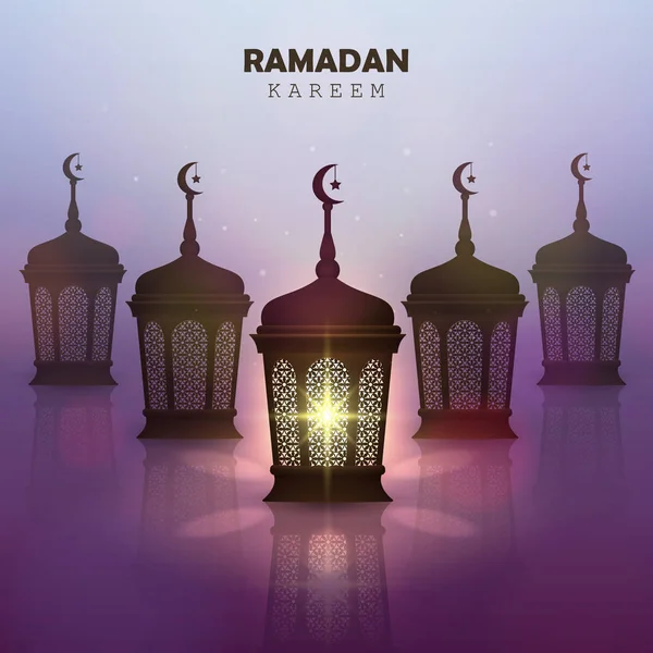 Ramadan kareem lichter. — Stockvektor