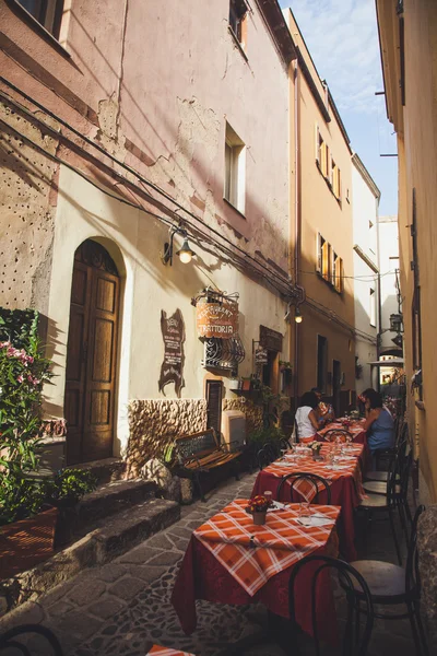 Picturesque view of the ancient town. Sea line. Summer time. Ita — Stock Photo, Image