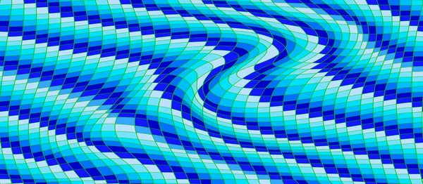 Modèle sans couture avec des vagues bleues carrés abstraites . — Image vectorielle