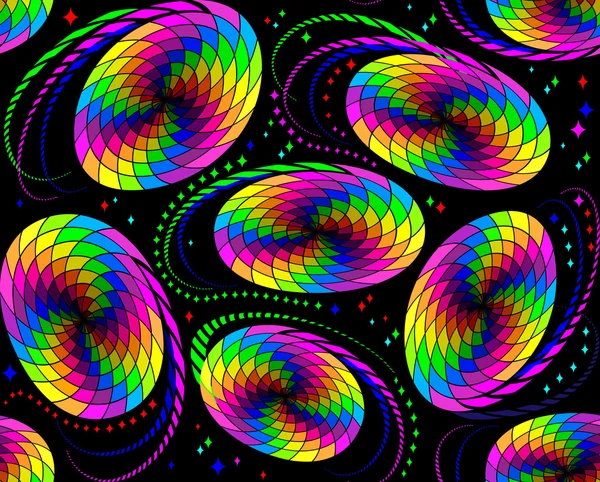 Naadloze patroon met abstracte spiralen. — Stockvector