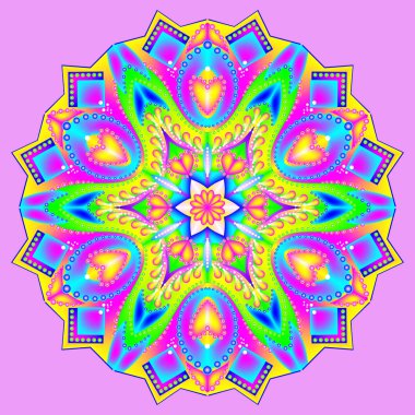 Fantezi süsleme sürekli değişen tarzda yapılır. Geometrik daire.