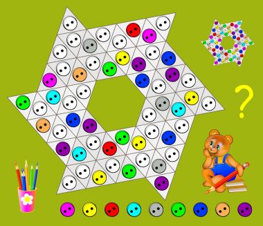 Üçgen mantık Sudoku Bulmaca oyunu. Beyaz düğme içinde ilgili renklere boyamak için gereken.