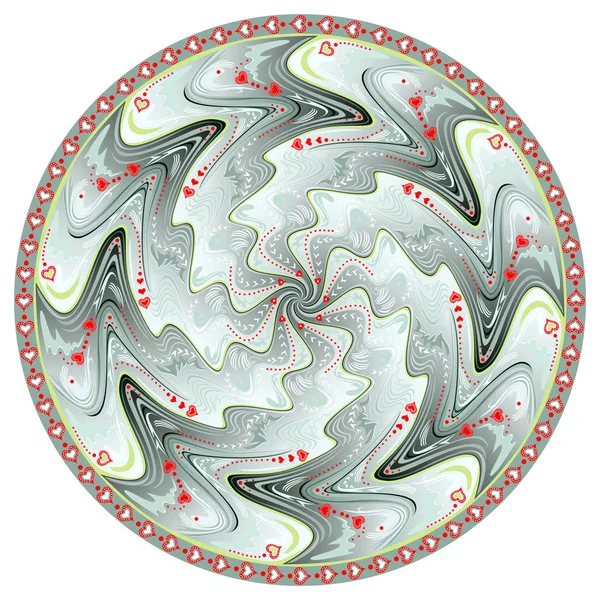 Abstract ornament met fantastische swirl in een cirkel. — Stockvector