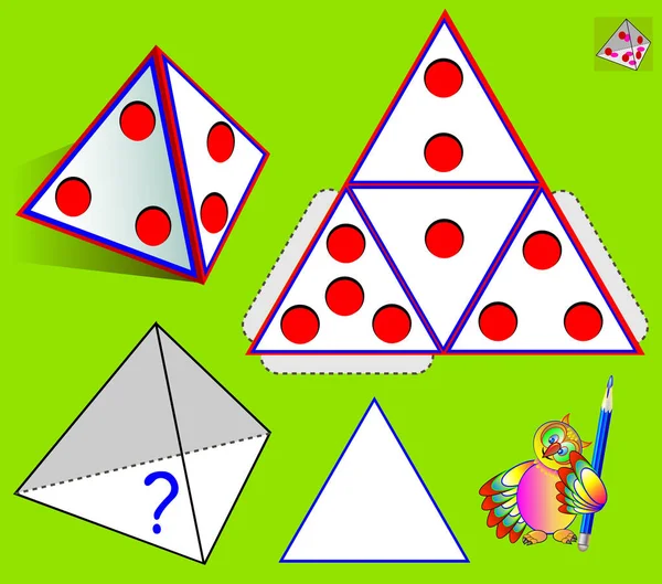 Mantık bulmaca oyunu. Ne desene göre piramidin altındaki boyanır?