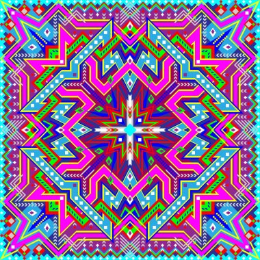 Renkli yastık oryantal tarzda yapılan fantastik süsleme.