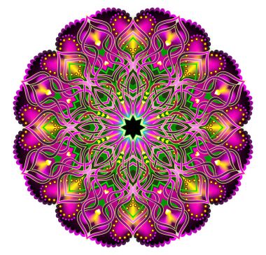 Fantezi Latin Amerika süsleme sürekli değişen tarzda yapılır. Geometrik daire vektör görüntü.