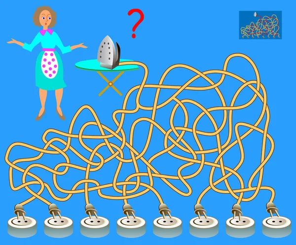 Logik Puzzle Mit Labyrinth Für Kinder Und Erwachsene Helfen Dem — Stockvektor