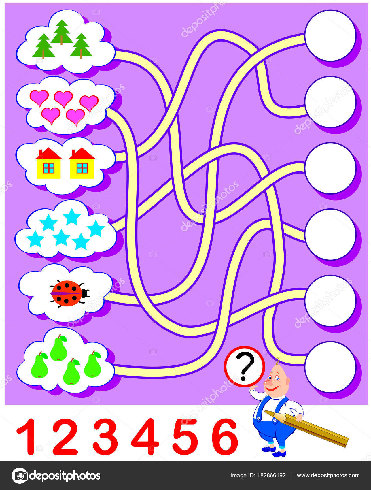 Exercícios de lógica para crianças resolver exemplos de acordo com o modelo  jogo de matemática para crianças imprimível