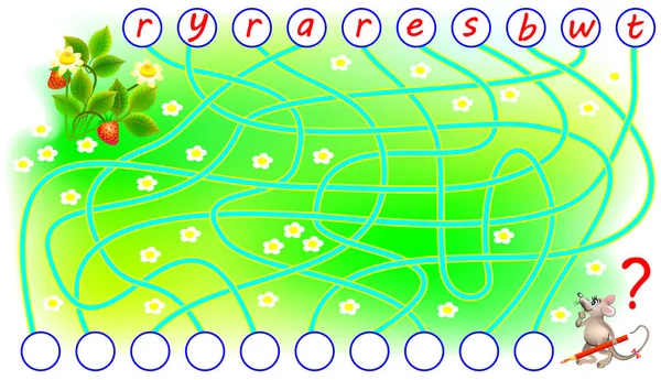 Jeu Puzzle Logique Pour Étudier Anglais Besoin Trouver Les Bons — Image vectorielle