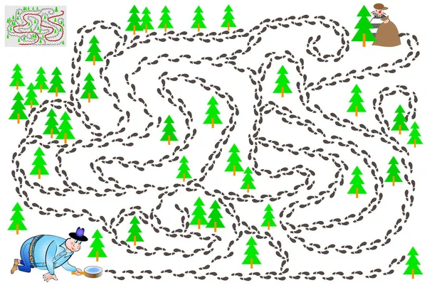 Jogo Puzzle Lógica Com Labirinto Para Crianças Pequenas Ajude Burro imagem  vetorial de Nataljacernecka© 474651858