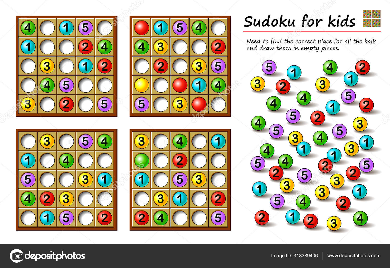 Logic Sudoku Jogo Quebra Cabeça Para Crianças Encontre Lugares