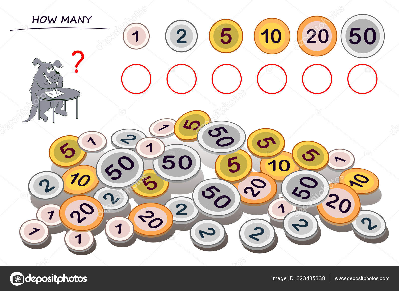 Jogo Quebra Cabeça Lógica Para Crianças Adultos Ajude Cão Contar Vetor de  ©Nataljacernecka 323435338, image size:1600x1167