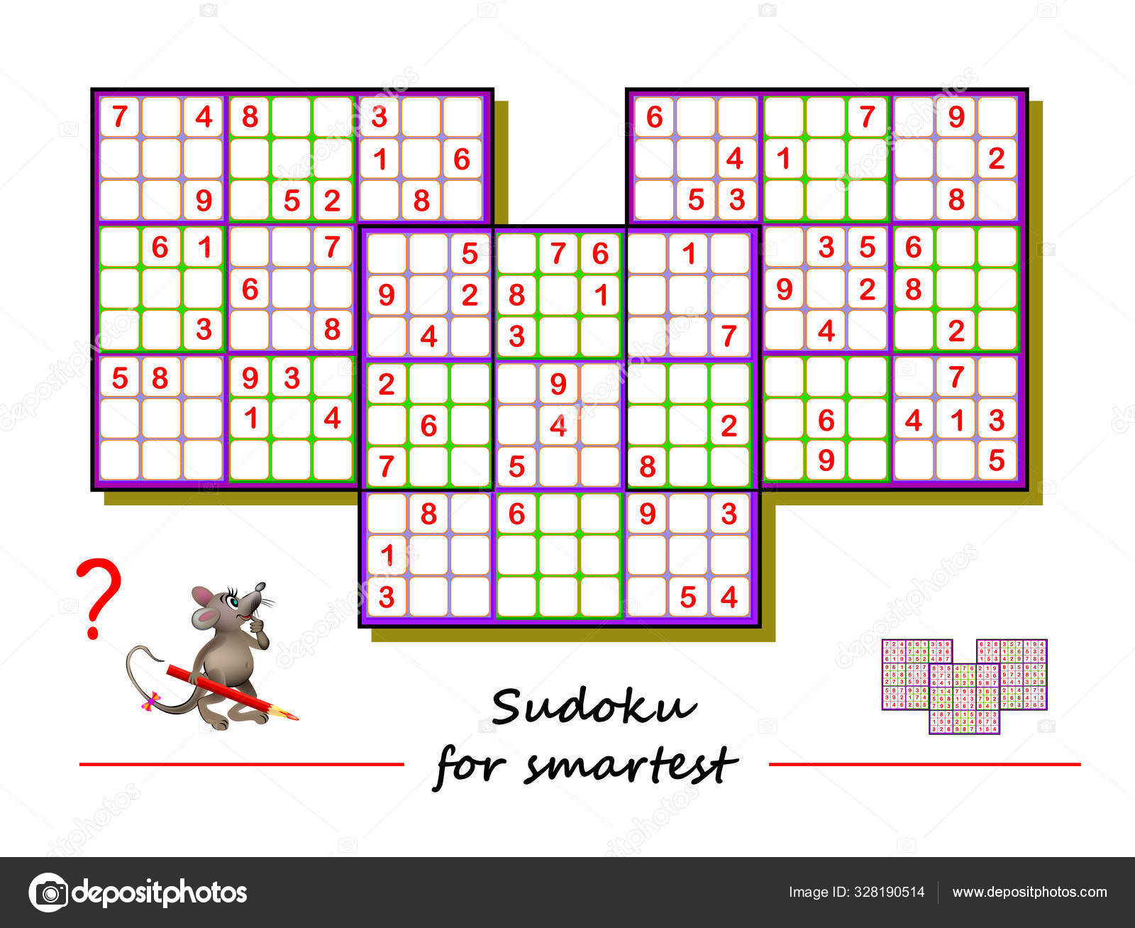 Logic Sudoku Jogo Quebra Cabeça Para Crianças Escreva Números