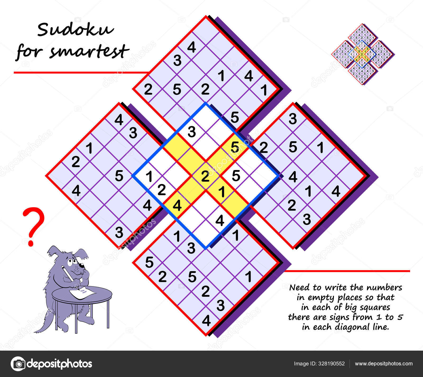 Logic Sudoku Jogo Quebra Cabeça Para Crianças Escreva Números